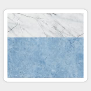 Blue and white marble layers Sticker